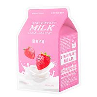 Молочная маска с экстрактом клубники и жемчуга A'PIEU Strawberry Milk One Pack